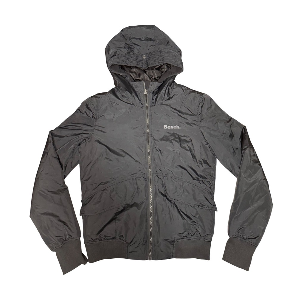 Bench Lightweight Hooded Jacket Women's Full Zip  Black‎ Athleisure NWT